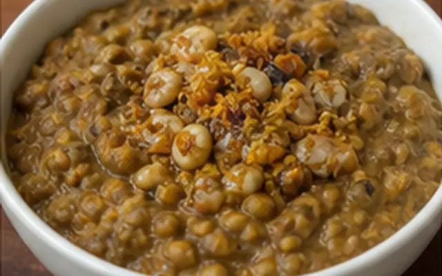 کاسه عدسی پخته و لعاب‌دار